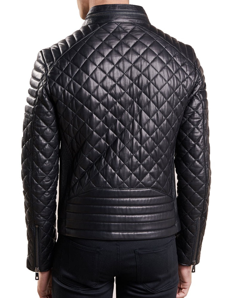 Men Lambskin Genuine Leather Jacket MJ221 freeshipping - SkinOutfit