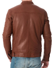 Men Lambskin Genuine Leather Jacket MJ228 freeshipping - SkinOutfit