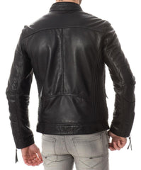 Men Lambskin Genuine Leather Jacket MJ229 freeshipping - SkinOutfit