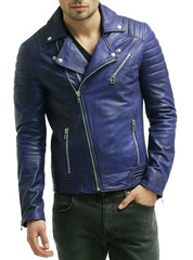 Men Lambskin Genuine Leather Jacket MJ233 freeshipping - SkinOutfit