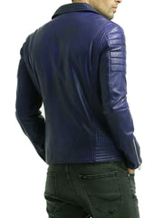 Men Lambskin Genuine Leather Jacket MJ233 freeshipping - SkinOutfit