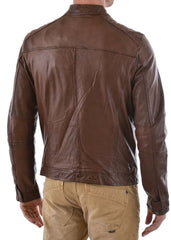 Men Lambskin Genuine Leather Jacket MJ235 freeshipping - SkinOutfit