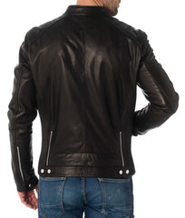 Men Lambskin Genuine Leather Jacket MJ240 freeshipping - SkinOutfit