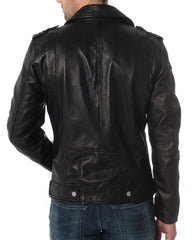 Men Lambskin Genuine Leather Jacket MJ242 freeshipping - SkinOutfit