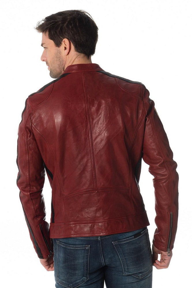 Men Genuine Leather Jacket MJ 24 freeshipping - SkinOutfit