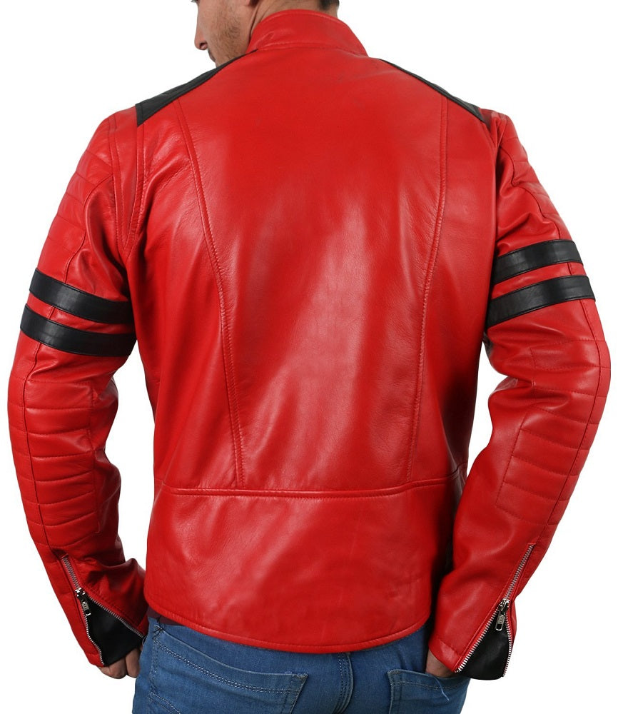Men Lambskin Genuine Leather Jacket MJ252 freeshipping - SkinOutfit