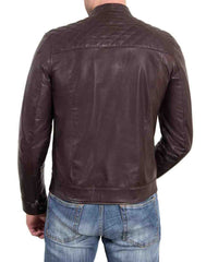 Men Lambskin Genuine Leather Jacket MJ256 freeshipping - SkinOutfit