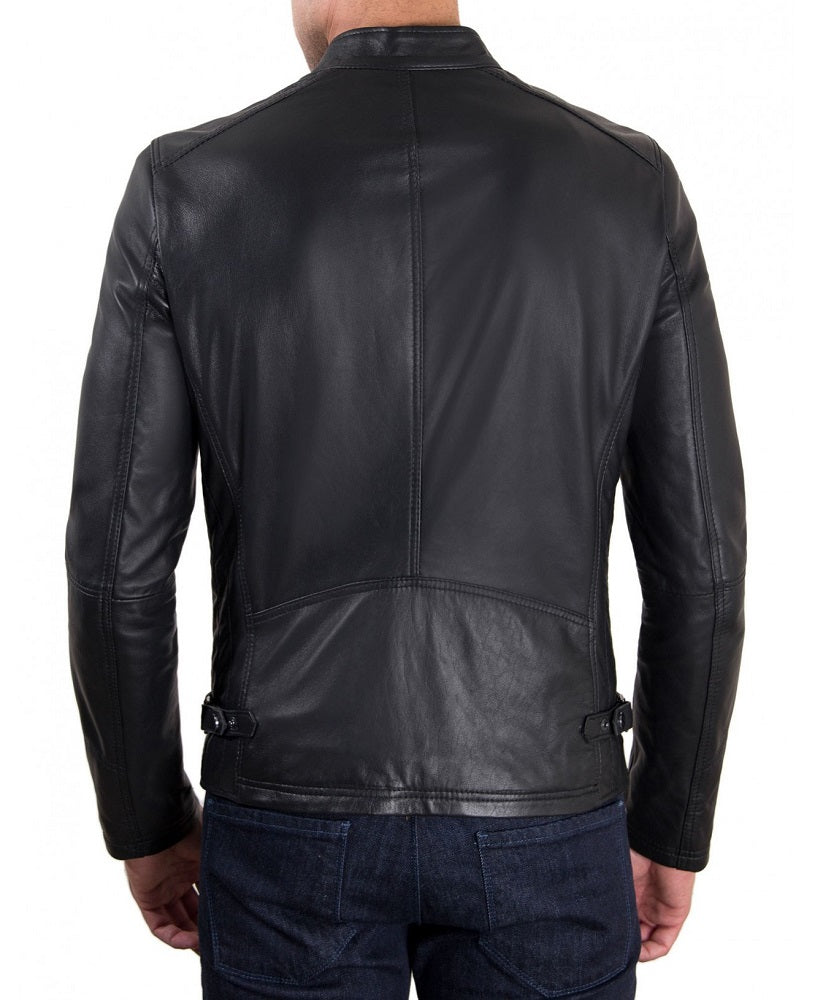 Men Lambskin Genuine Leather Jacket MJ259 freeshipping - SkinOutfit