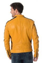 Men Genuine Leather Jacket MJ 25 freeshipping - SkinOutfit