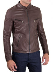 Men Lambskin Genuine Leather Jacket MJ260 freeshipping - SkinOutfit