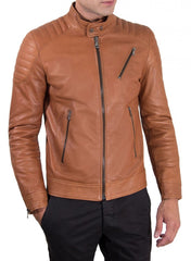 Men Lambskin Genuine Leather Jacket MJ261 freeshipping - SkinOutfit