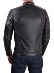 Men Lambskin Genuine Leather Jacket MJ262 SkinOutfit