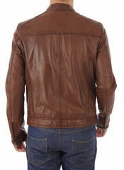 Men Lambskin Genuine Leather Jacket MJ265 freeshipping - SkinOutfit