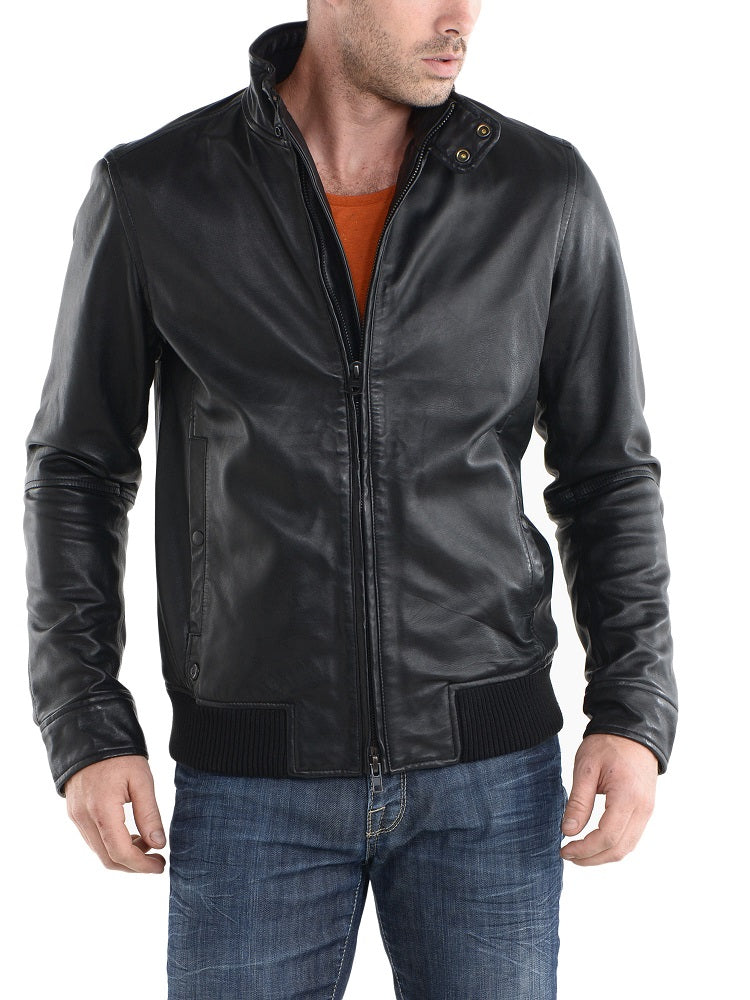 Men Lambskin Genuine Leather Jacket MJ279 freeshipping - SkinOutfit