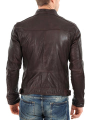 Men Lambskin Genuine Leather Jacket MJ 27 SkinOutfit
