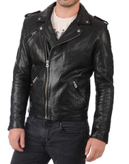 Men Lambskin Genuine Leather Jacket MJ383 freeshipping - SkinOutfit