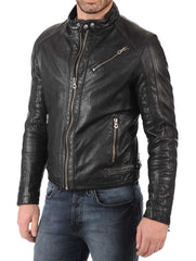 Men Lambskin Genuine Leather Jacket MJ286 freeshipping - SkinOutfit