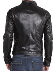 Men Lambskin Genuine Leather Jacket MJ 28 freeshipping - SkinOutfit