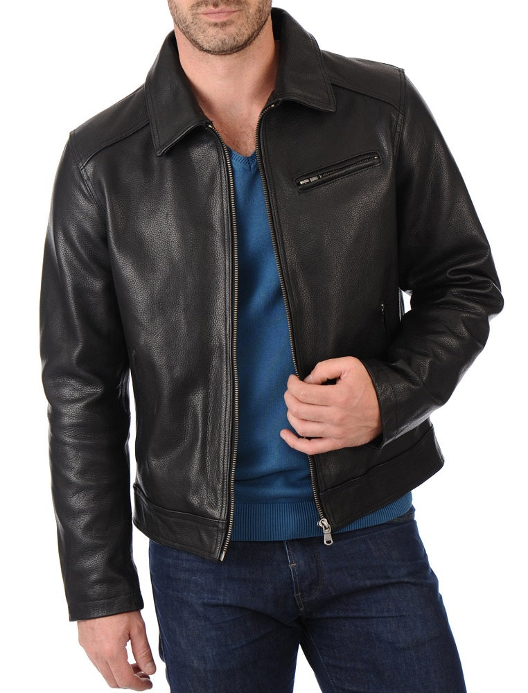 Men Lambskin Genuine Leather Jacket MJ290 freeshipping - SkinOutfit
