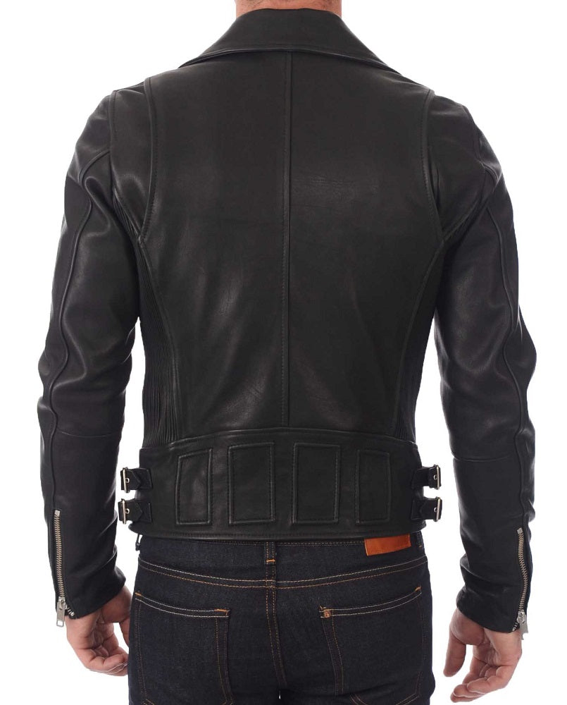 Men Lambskin Genuine Leather Jacket MJ295 freeshipping - SkinOutfit