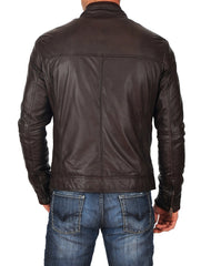 Men Lambskin Genuine Leather Jacket MJ 29 freeshipping - SkinOutfit