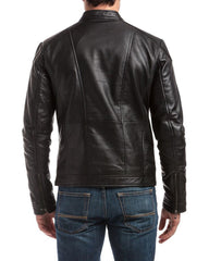 Men Lambskin Genuine Leather Jacket MJ301 freeshipping - SkinOutfit
