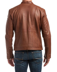 Men Lambskin Genuine Leather Jacket MJ303 freeshipping - SkinOutfit