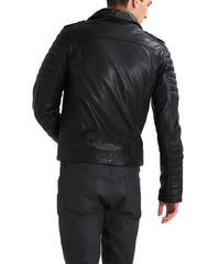 Men Lambskin Genuine Leather Jacket MJ337 freeshipping - SkinOutfit
