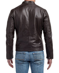 Men Lambskin Genuine Leather Jacket MJ310 freeshipping - SkinOutfit