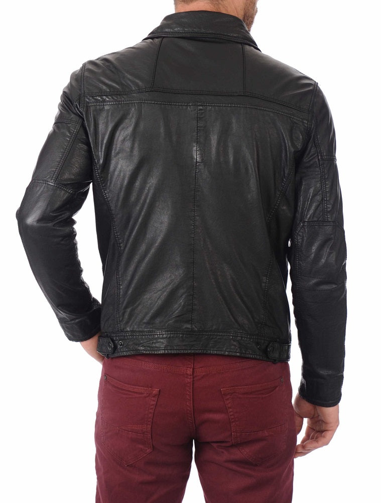 Men Lambskin Genuine Leather Jacket MJ316 freeshipping - SkinOutfit