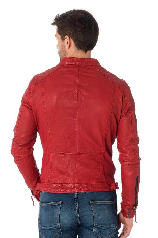 Men Genuine Leather Jacket MJ 31 freeshipping - SkinOutfit