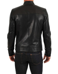 Men Lambskin Genuine Leather Jacket MJ323 freeshipping - SkinOutfit