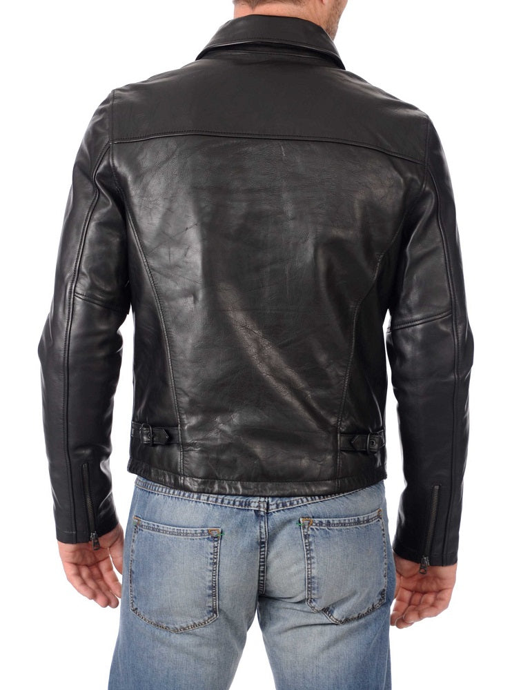 Men Lambskin Genuine Leather Jacket MJ331 freeshipping - SkinOutfit