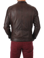 Men Lambskin Genuine Leather Jacket MJ335 freeshipping - SkinOutfit