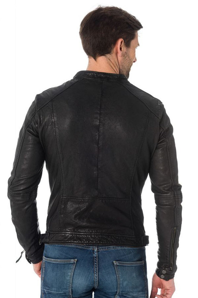 Men Genuine Leather Jacket MJ 33 freeshipping - SkinOutfit