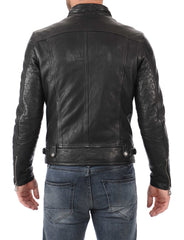 Men Lambskin Genuine Leather Jacket MJ343 freeshipping - SkinOutfit