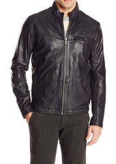 Men Lambskin Genuine Leather Jacket MJ354 freeshipping - SkinOutfit