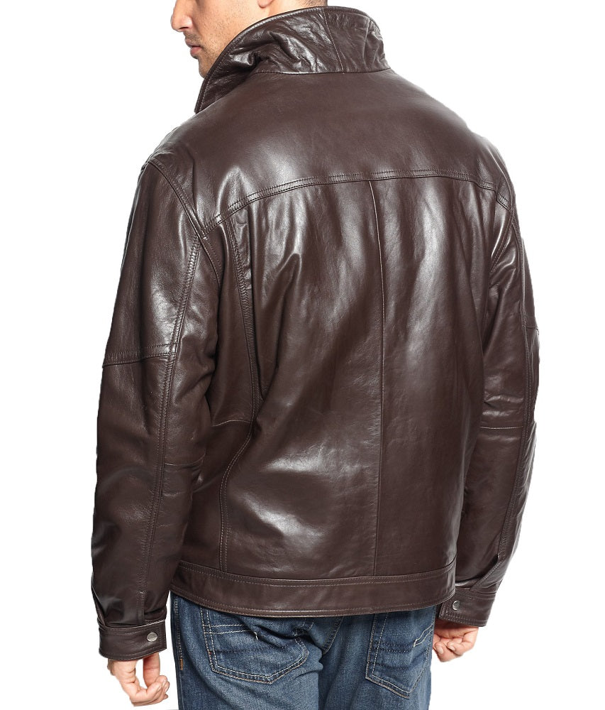Men Lambskin Genuine Leather Jacket MJ356 freeshipping - SkinOutfit