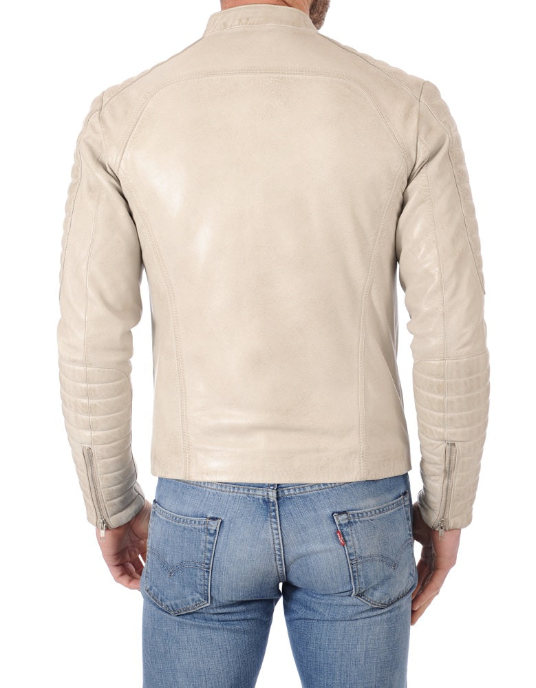 Men Lambskin Genuine Leather Jacket MJ362 freeshipping - SkinOutfit