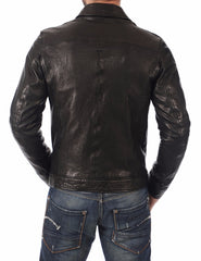 Men Lambskin Genuine Leather Jacket MJ368 freeshipping - SkinOutfit