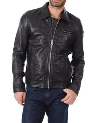 Men Lambskin Genuine Leather Jacket MJ372 freeshipping - SkinOutfit