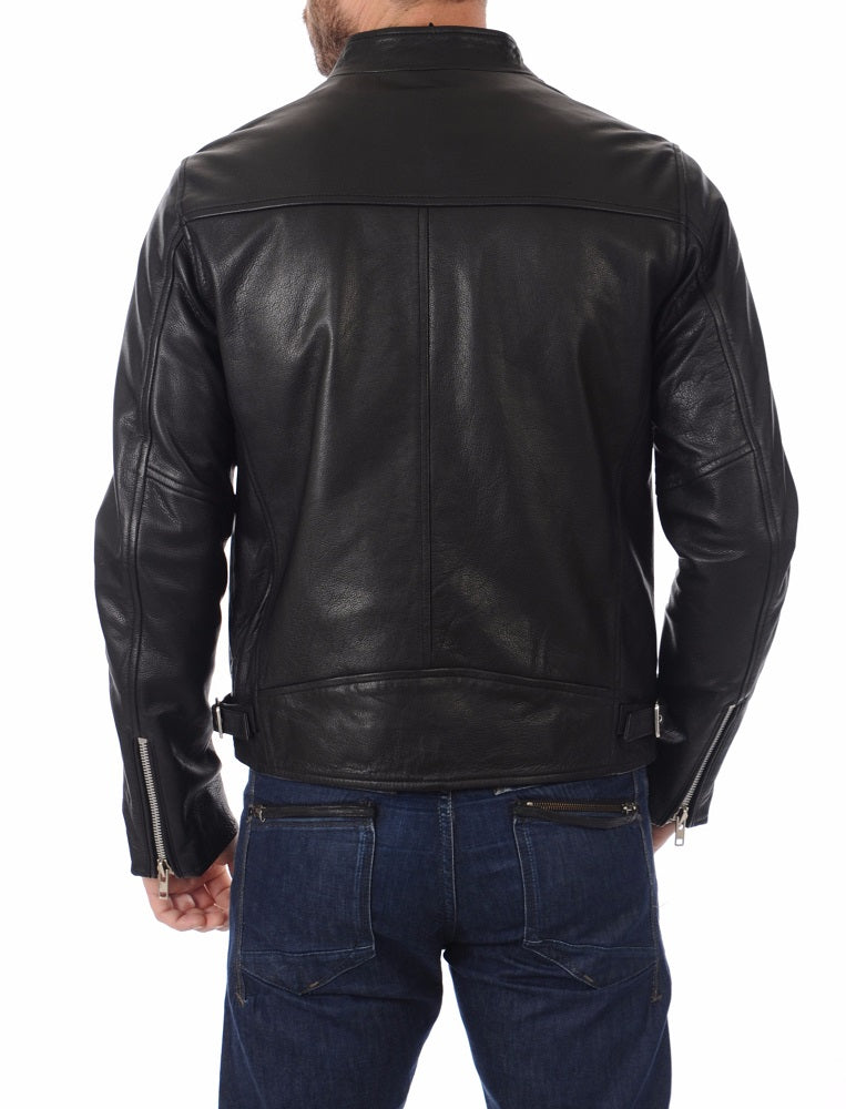 Men Lambskin Genuine Leather Jacket MJ375 freeshipping - SkinOutfit