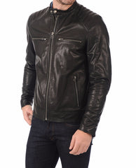 Men Lambskin Genuine Leather Jacket MJ378 freeshipping - SkinOutfit