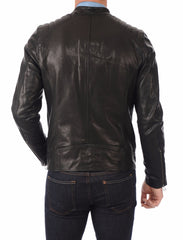Men Lambskin Genuine Leather Jacket MJ378 freeshipping - SkinOutfit