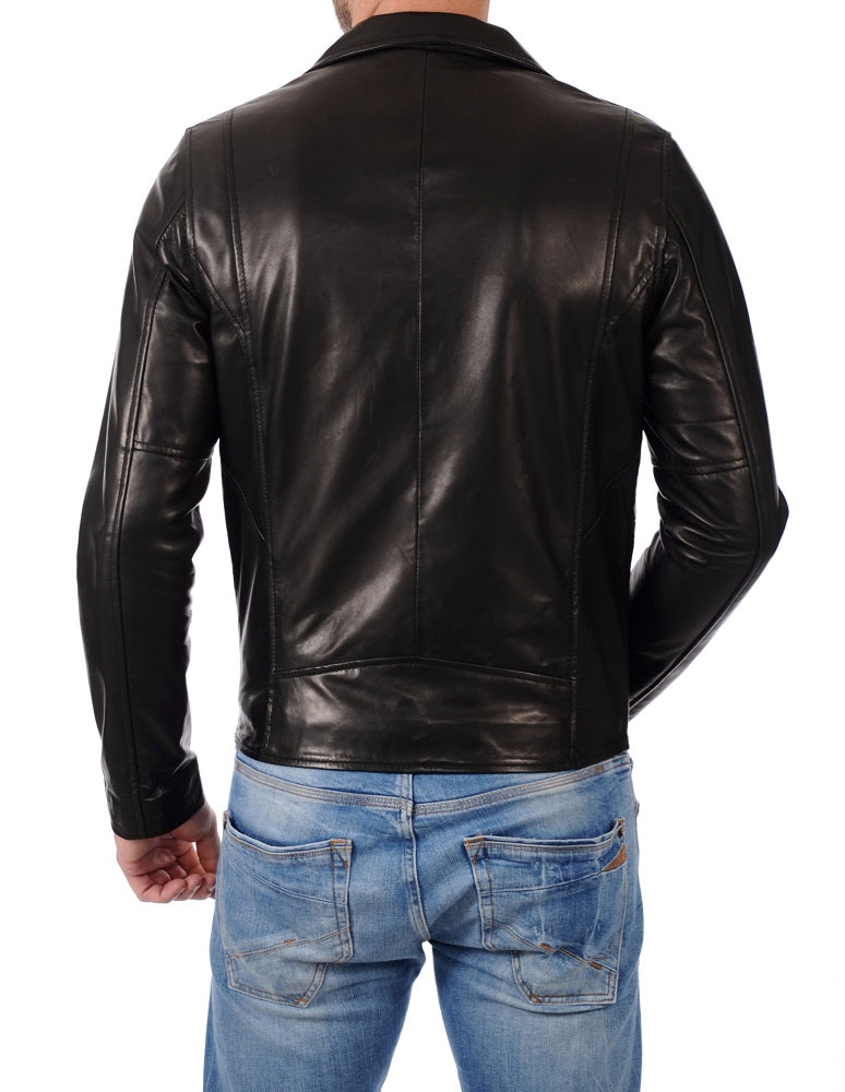 Men Lambskin Genuine Leather Jacket MJ479 freeshipping - SkinOutfit