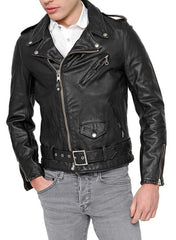 Men Lambskin Genuine Leather Jacket MJ481 freeshipping - SkinOutfit