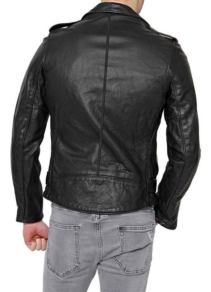 Men Lambskin Genuine Leather Jacket MJ381 freeshipping - SkinOutfit