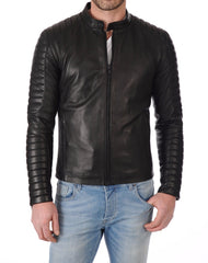 Men Lambskin Genuine Leather Jacket MJ384 freeshipping - SkinOutfit
