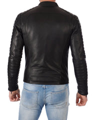 Men Lambskin Genuine Leather Jacket MJ385 freeshipping - SkinOutfit