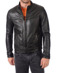 Men Lambskin Genuine Leather Jacket MJ386 freeshipping - SkinOutfit